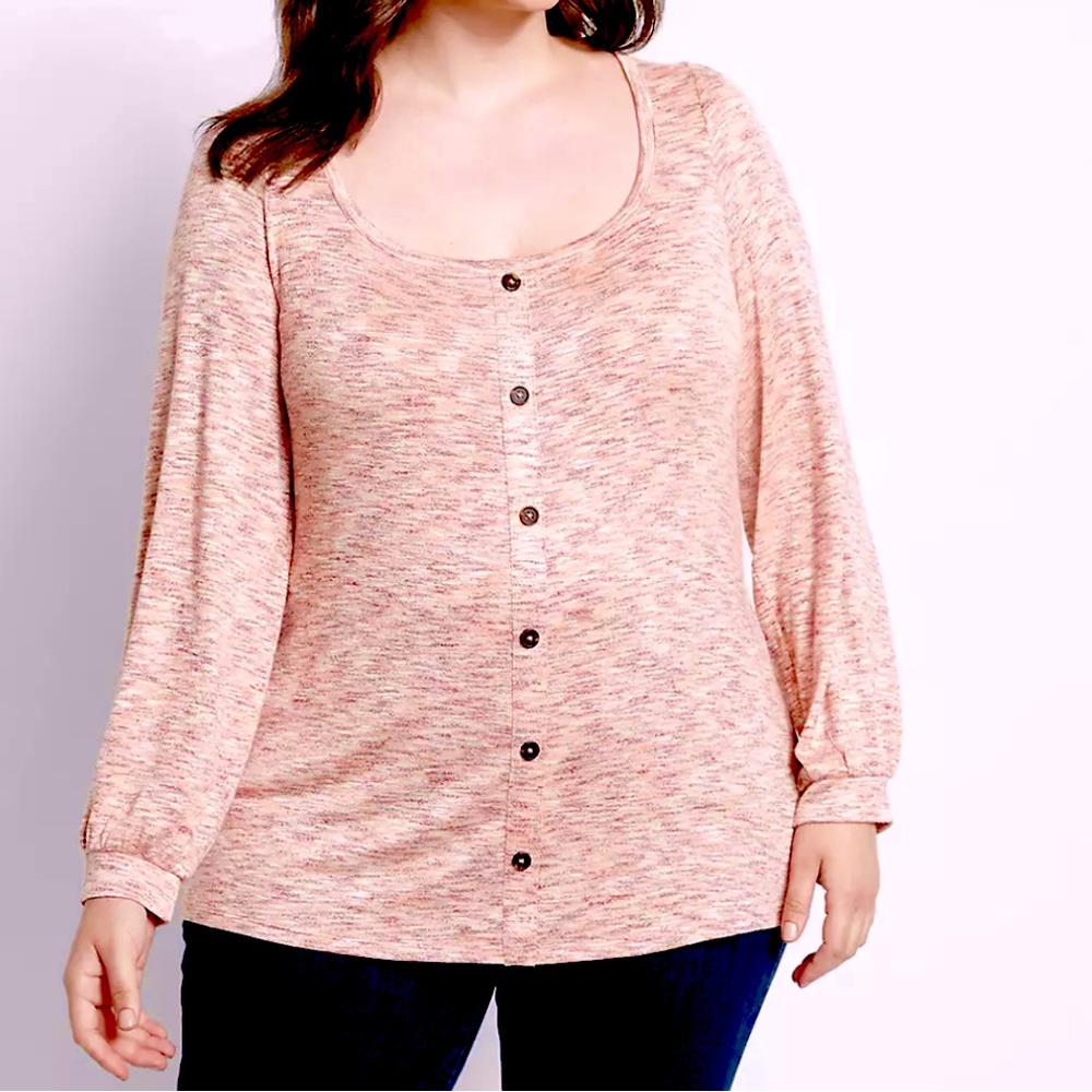 Torrid Long Sleeve Knit Blouse